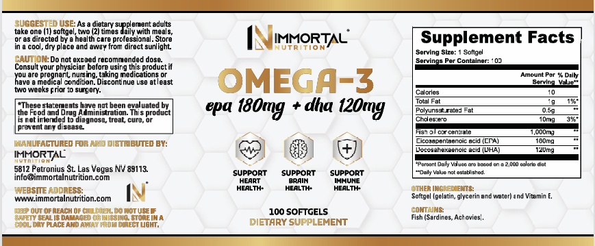 Omega-3 EPA 180mg + DHA 120mg